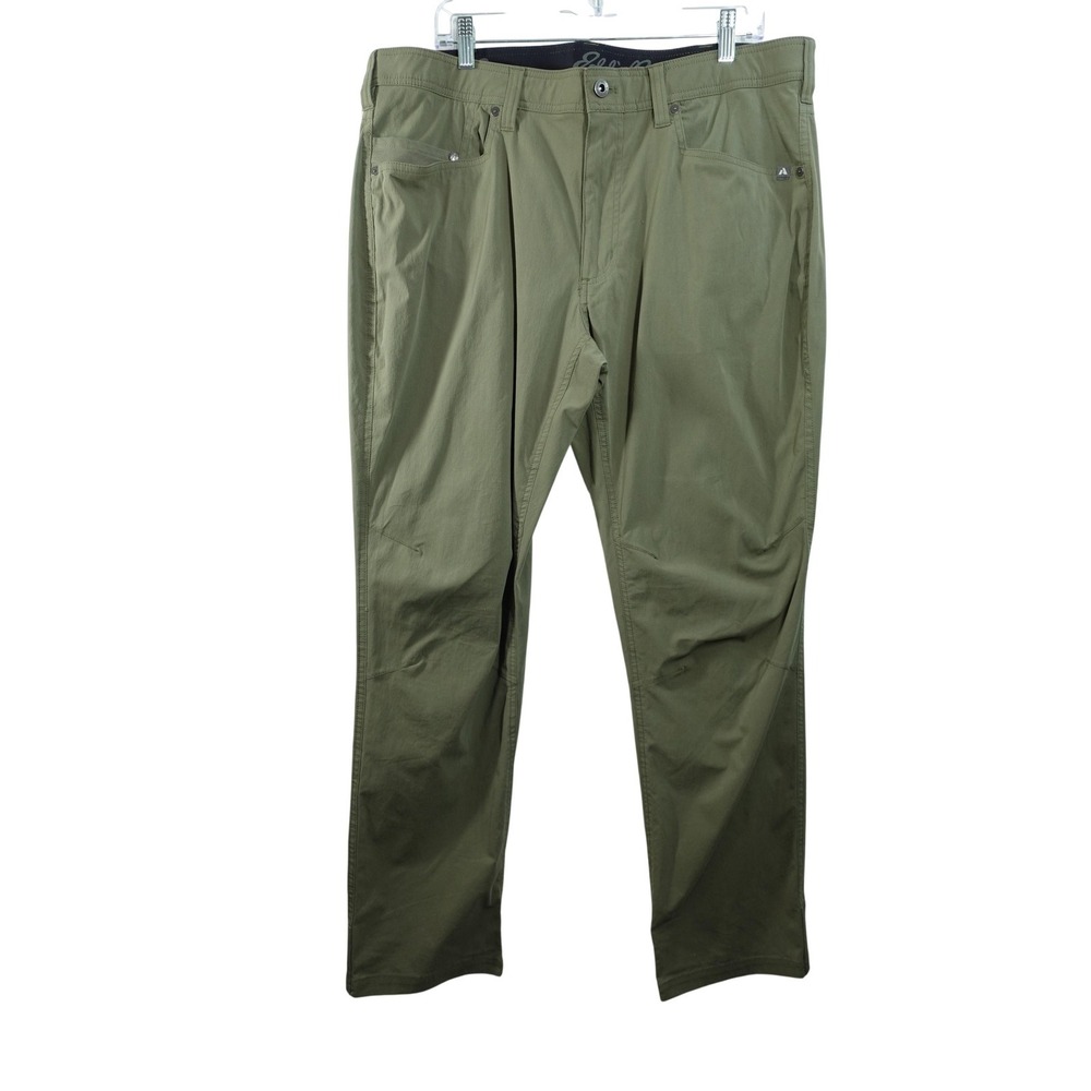 Eddie Bauer Pants Mens 38x32 Green Stretch Hiking Khakis Specially Dyed Outdoor